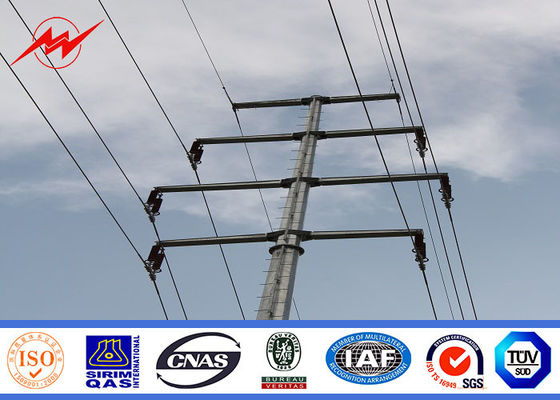69kv İletim Güç Hattı İçin 16 M Elektrik Galvanizli Çelik Kutup