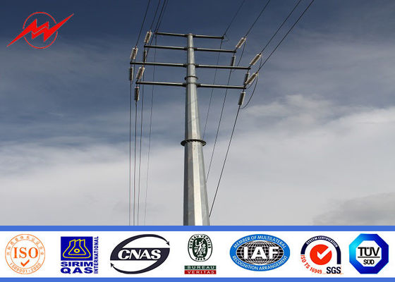 İletim Güç Hattı İçin 110 Kv 46 M Elektrik Galvanizli Çelik Kutup