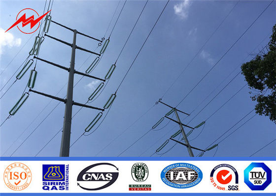 69kv İletim Güç Hattı İçin 69kv 75ft 80ft 90ft Elektrik Boru Çelik Yapılar