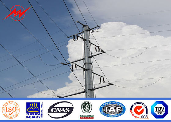 İletim Güç Hattı İçin 110 Kv 40M 33kv Galvaniz Çelik Elektrik Boru Direk