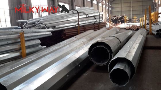 17m Galvanizli Çelik Enerji İletim Direği 1200daN Yük ASTM A123