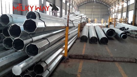 17m Galvanizli Çelik Enerji İletim Direği 1200daN Yük ASTM A123