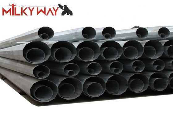 132KV Yüksek Voltaj 15m ~ 30m Çelik Güç direği Sıcak Dip Glavanized Transmission Elektrik