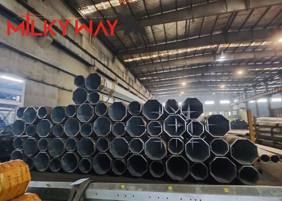 11M sınıf4 sınıf5 Dış elektrik dağıtım hattı için galvanizli elektrik kutupları