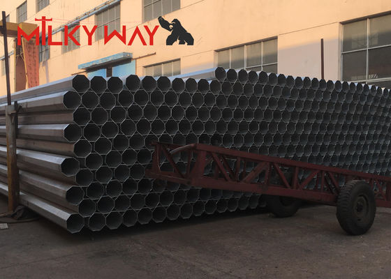 11KV 38KV Sıcak Daldırma Galvanizli Elektrik Direği Galvanizli Sekizgen Elektrik Direkleri