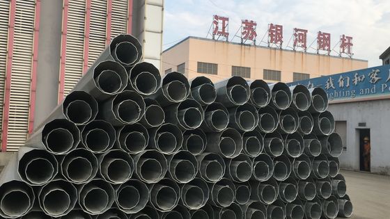 12m Hot Dip Galvanized Steel Power Pole with 450MPa Yield Stress and Dodecagonal Shape for Electric Power Transmission