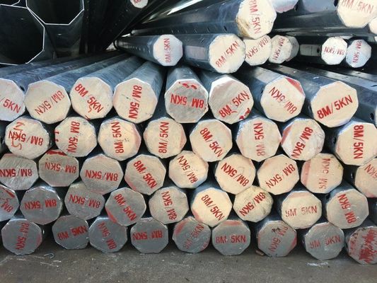 Elektrik Ağları İçin Sıcak Galvanizli Yüzeyli ve Paslanmaz Çelik Bağlantı Cıvatalı Yüksek Mukavemetli S500MC Çelik Enerji Direği