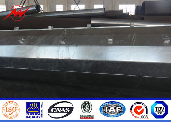 132kv 69kv Filipinler Projesi için Galvanizli 70ft Elektrik Direk Dağıtımı