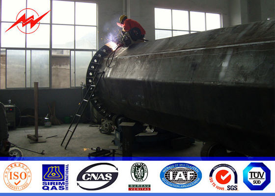 132kv 69kv Filipinler Projesi için Galvanizli 70ft Elektrik Direk Dağıtımı