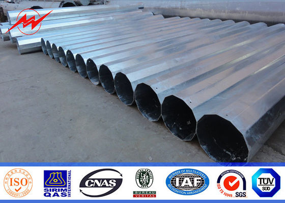 132kv 69kv Filipinler Projesi için Galvanizli 70ft Elektrik Direk Dağıtımı