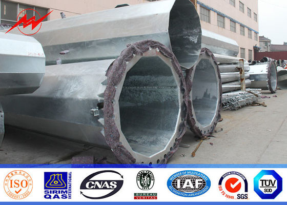 25ft için 75ft Elektrik Concial Konik Çelik Yardımcı Kutbu, Çelik Güç Dağıtım Pisti 10kv ~ 550kv