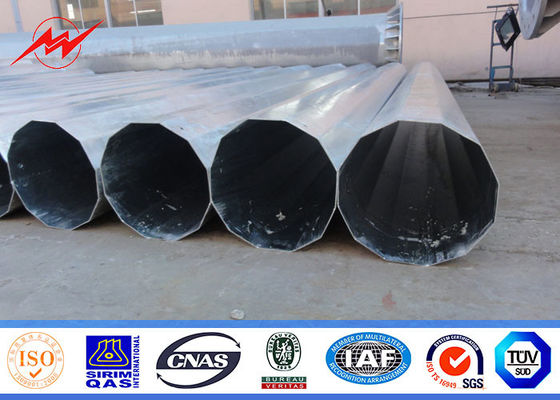 25ft için 75ft Elektrik Concial Konik Çelik Yardımcı Kutbu, Çelik Güç Dağıtım Pisti 10kv ~ 550kv