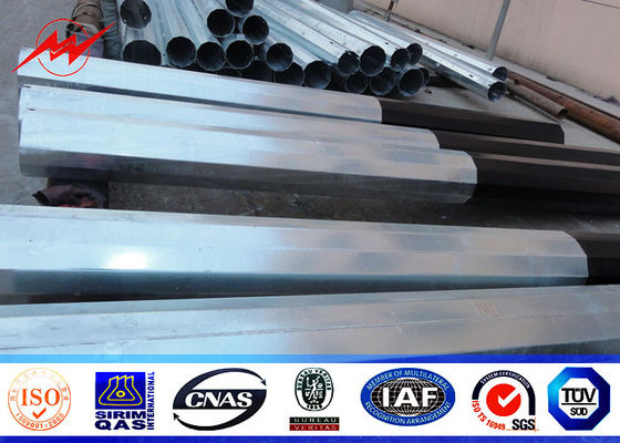25ft için 75ft Elektrik Concial Konik Çelik Yardımcı Kutbu, Çelik Güç Dağıtım Pisti 10kv ~ 550kv