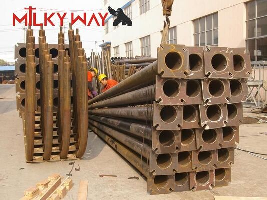 12m Sıcak Daldırma Galvanizli Sekizgen Orta Menteşeli Sokak Aydınlatma Direği