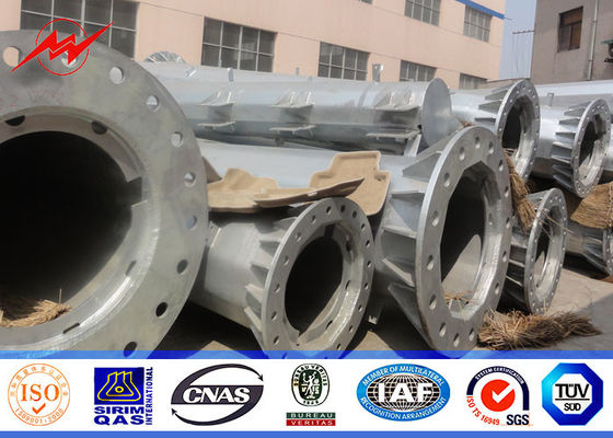 9M 440DAN Dan Sekizgen Yardımcı Güç Direkleri Sıcak Daldırma Galvanizli Güç Dağıtım Direkleri