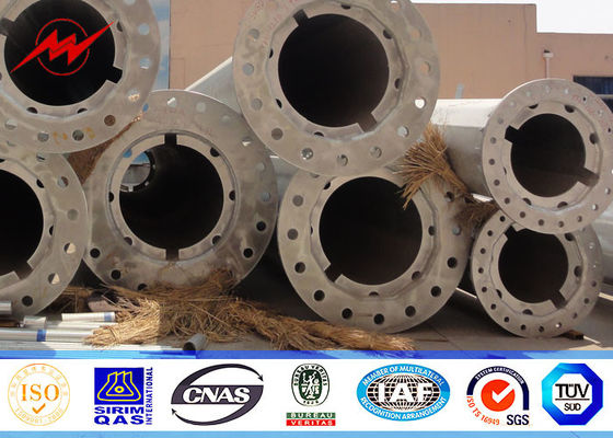 9M 440DAN Dan Sekizgen Yardımcı Güç Direkleri Sıcak Daldırma Galvanizli Güç Dağıtım Direkleri