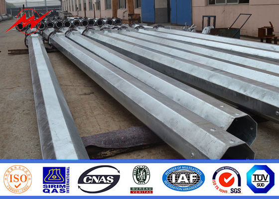 Mobil İletim Telekomünikasyon için 132 Kv 27Meter 1500kg Yük Mono Direk Kulesi