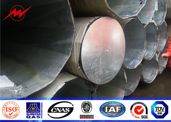 Güç Dağıtım Hattı Projesi İçin Galvanizli 12.2m Yüksek Çekme Elektrik Güç Direği