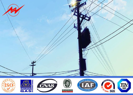 Dağıtım Hattı Projesi için Rüzgar Geçirmez Konik Konik Galvanizli Çelik Kutup