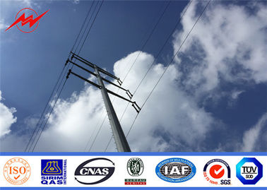 10.5m 138kv elektrikli çelik yuvarlak güç direği iletim hattı