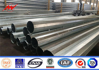 35ft 127-248mm Çelik Boru Elektrik Direği 2.75 / 3mm Kalın Sıcak Daldırma Galvanizli
