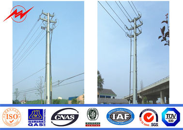 elektrik projesi için çok taraflı galvanizli çelik tesis dağıtım elektrik direkleri