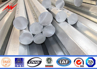 Tek Bölüm Tasarım 35FT Elektrik Galvanizli Çelik Kutup 500kg Tasarım Yükü