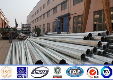86KV Galvanizli 11m Çelik Elektrik Direği, Çelik İletim Direği 3mm Kalınlık