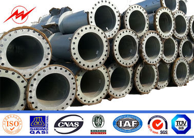 Myanmar Q345 Çapraz Kollu ve Galvanizli Flanşlı Elektrik Direği 2 Bölüm