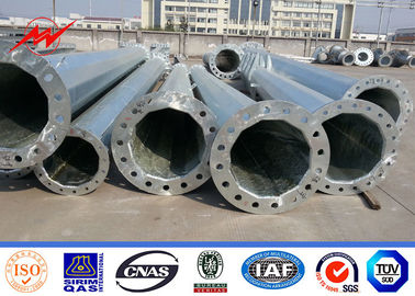 Myanmar Q345 Çapraz Kollu ve Galvanizli Flanşlı Elektrik Direği 2 Bölüm