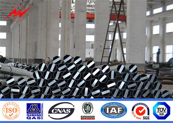 Gabon Q345 Çelik Yardımcı Kutuplu Şanzıman, Metal Güç Direkleri 10m 330KG