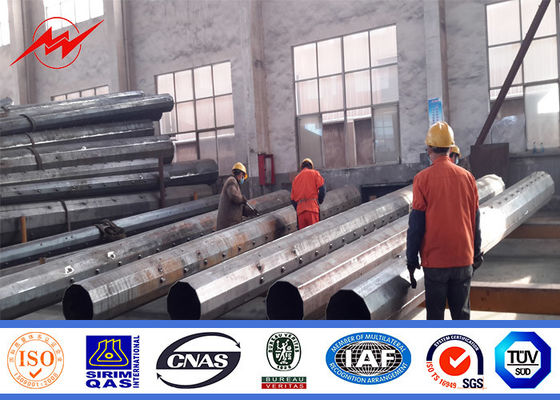 Güç İletimi İçin  69KV HDG 20m Sekizgen Galvanizli Çelik Kutup