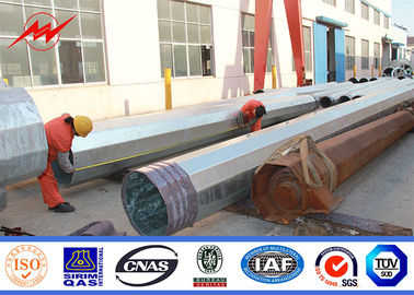 75FT Filipinler NGCP Standardı 4-5mm Kalınlaştırmalı Galvanizli Çelik Direk