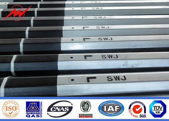 Sokak aydınlatması için 10m tek kollu sıcak daldırma galvanizli çelik direk