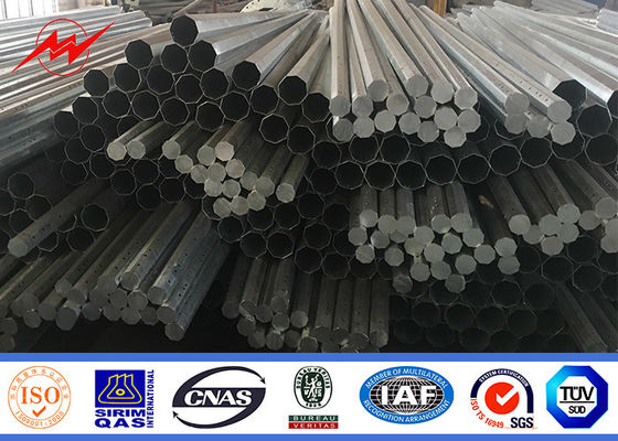 220kv Elektrik İletimi için Sıcak Daldırma galvanizli 11m Yüksek Gerilim Elektrik Direği