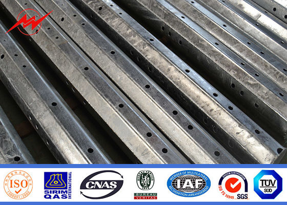 220kv Elektrik İletimi için Sıcak Daldırma galvanizli 11m Yüksek Gerilim Elektrik Direği