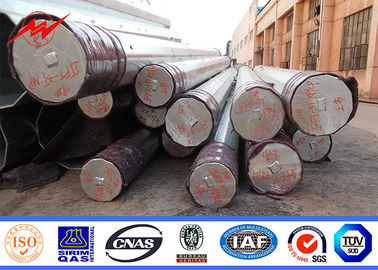 14m 2500 Dan 2 Segment Doğrudan Gömülü Elektrikli Çelik Direk Galvaniz Kutuplu Monopol