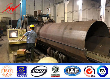 90FT 100FT 105FT Sıcak Daldırma Galvaniz Kutup, Dayanıklı Çelik İletim Direkleri
