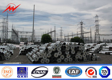 İletim Hattına 30ft 35ft Sıcak Daldırma Galvanizli Çelik Elektrik Direği