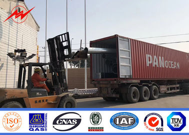 11kv 132kv Güç İletim Direkleri Fiberglas Korumalı Sekizgen Çelik