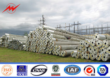 8m 5KN Q345 Elektrikli Çelik İletim Direkleri Galvaniz 30m / S Rüzgar Hızı