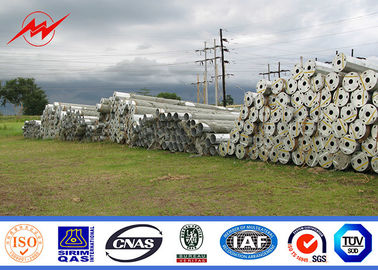 8m 5KN Q345 Elektrikli Çelik İletim Direkleri Galvaniz 30m / S Rüzgar Hızı