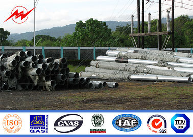 8m 5KN Q345 Elektrikli Çelik İletim Direkleri Galvaniz 30m / S Rüzgar Hızı