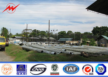 8m 5KN Q345 Elektrikli Çelik İletim Direkleri Galvaniz 30m / S Rüzgar Hızı