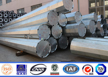 138kv İletim Hattı İçin Sınıf 65 Çelik 60 Ft Yükseklik Galvanizli Elektrik Kutbu