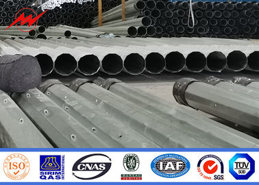 Aksesuarlar ile Sıcak Daldırma Galvanizli Çelik Kutuplu Yardımcı Elektrik İletim Direkleri