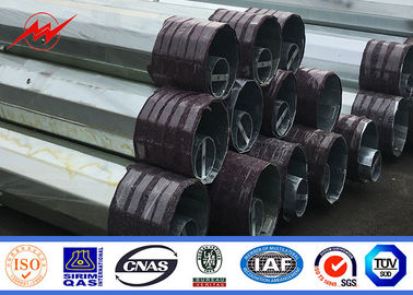 Aksesuarlar ile Sıcak Daldırma Galvanizli Çelik Kutuplu Yardımcı Elektrik İletim Direkleri
