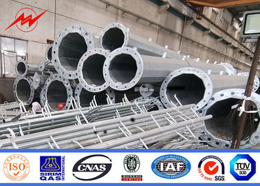 45-100FT Elektrik Galvanizli Çelik Direk 2000kg Tek Bölüm Tasarım Yük