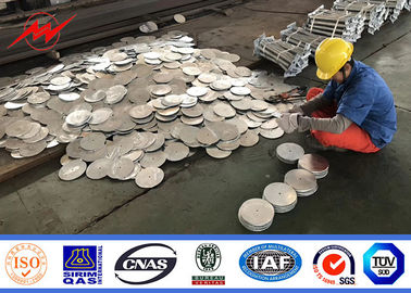 90FT Flanşlı Tip 3 Segmentli Bitümlü Galvanizli Çelik Kutuplu Monopol