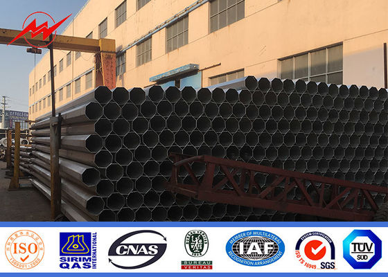 İletim Hattı Boyuna Çelik Yardımcı Direkleri Kaynak Galvanizli Sekizgen Mono Kutup